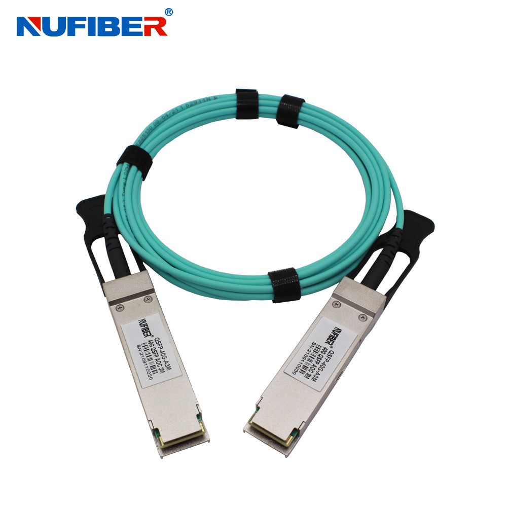 Active Optical Fiber QSFP+ AOC Cable 40Gbps Transceiver Module 5M