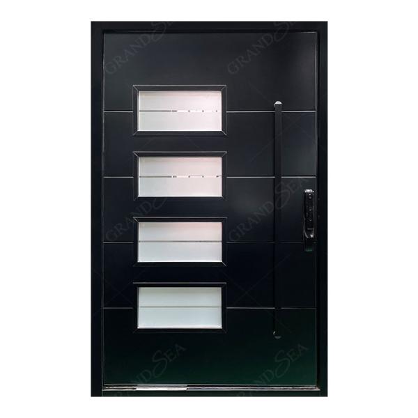 American Style Entrance Door Security Door Aluminum Glass Door