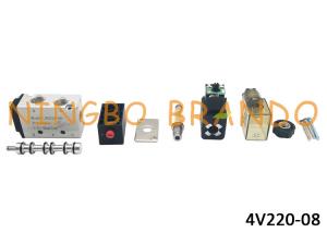 China AirTAC Type 4V210-08 1/4 NPT 5/2 Way Pneumatic Solenoid Air Valve For Automatic Face Making Machine on sale