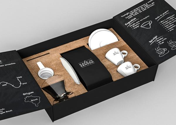 Suvenir Luxury Packaging Boxes , Creative Gift Matte Black Box Packaging Teapot