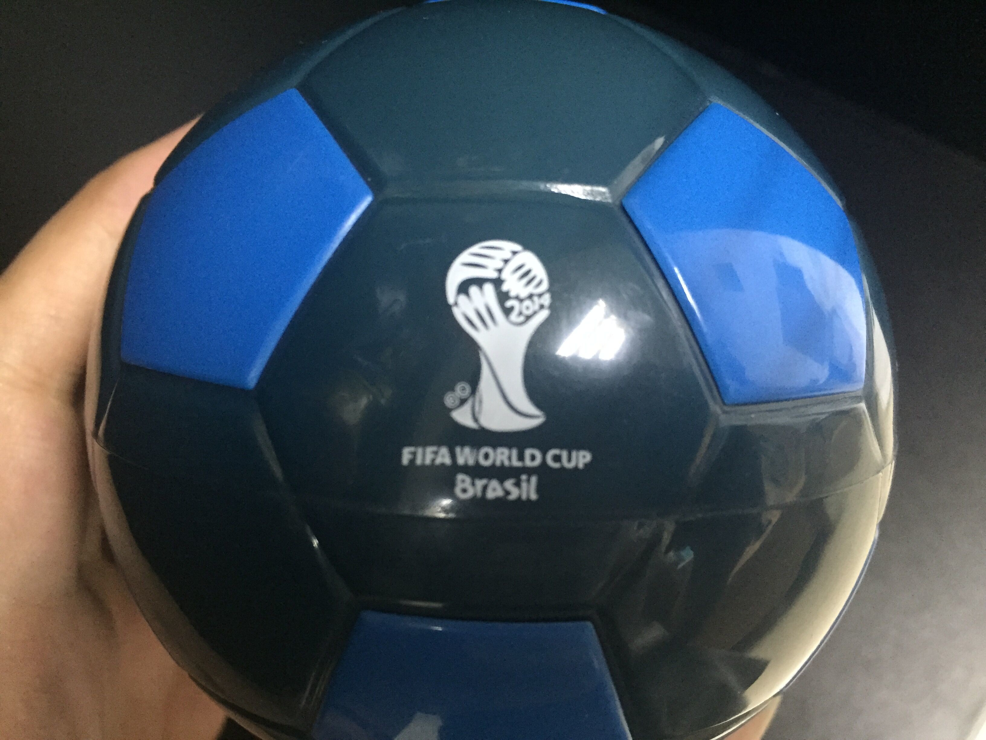 Blue Brazil World Cup football Plastic Toy Figures for Promotion made of ABS