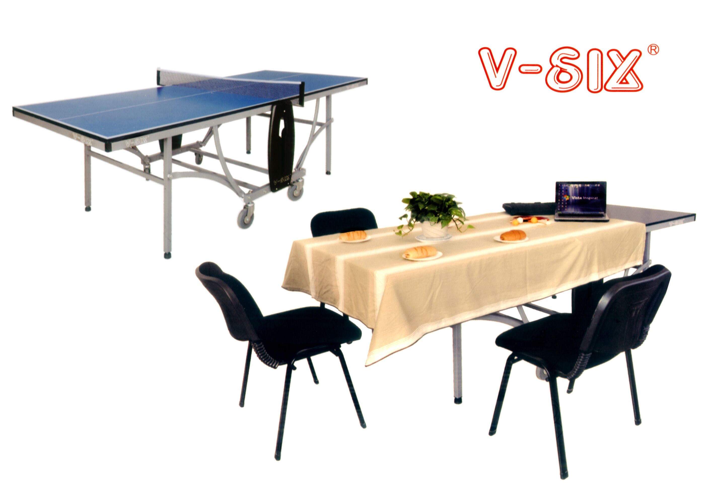 Multipurpose Blue Ping Pong Table , Outdoor / Indoor Weatherproof Table Tennis Table