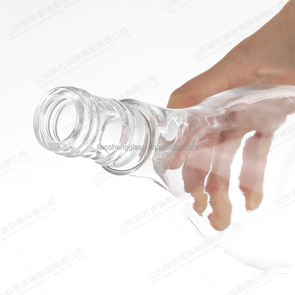 Glass Collar Clear Bottle for Fruit Juice Production at Affordable Prices