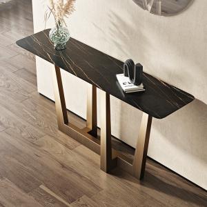 China Sleek Marble &amp; Stainless Steel Console Tables - Modern Entryway Style wholesale