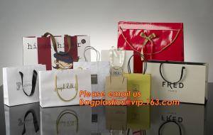 China High Quality And Fancy Customized Black Printed Luxury Gift Paper Shopping Bag wholesale