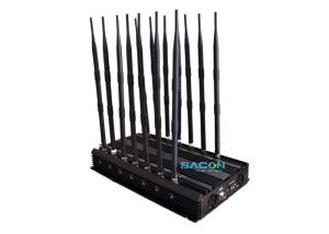 China 14 Channels Powerful Cell Phone GPS Jammer 35w Block 2G 3G 4G WiFi VHF UHF wholesale