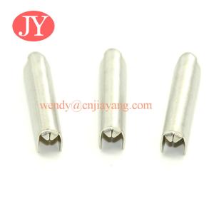 China Customized design logo metal brass golden drawsting cord end metal aglet shoe lace tipping wholesale