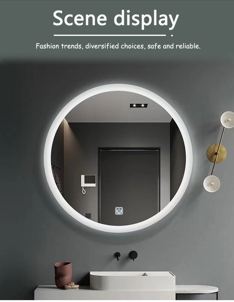 Touch Screen Smart Mirror With LED Lights and Sensor Switch For Bathroom Improvement