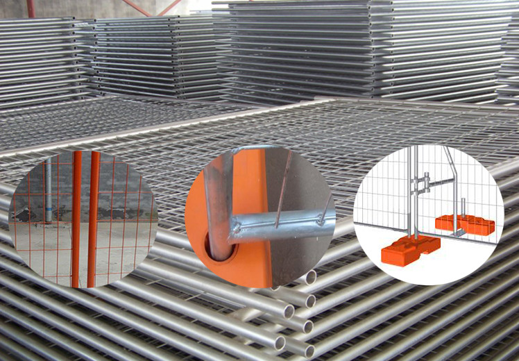 OEM ODM H2m Temporary Security Fence PVC Coated Crowd Control Fence