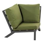 AJUNION Aluminum Frame Outdoor Corner Sofa Lounge Set Sectional Garden Furniture