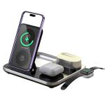 Qi Airpods Wireless Charging Dock , Black Multi Function Charging Stand