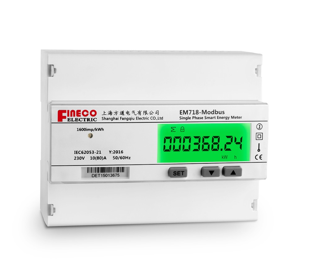 EM718 230V 10 80 A Multi Tariff Power Consumption Electrical Meter Remote