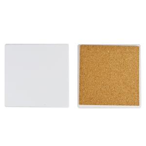 China White Sublimation Coaster Blanks Square Ceramic Coaster For Sublimation Photo Printing wholesale