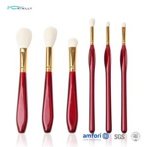 China OEM Red Goat Hair 6PCS Cosmetic Makeup Brush Set wholesale