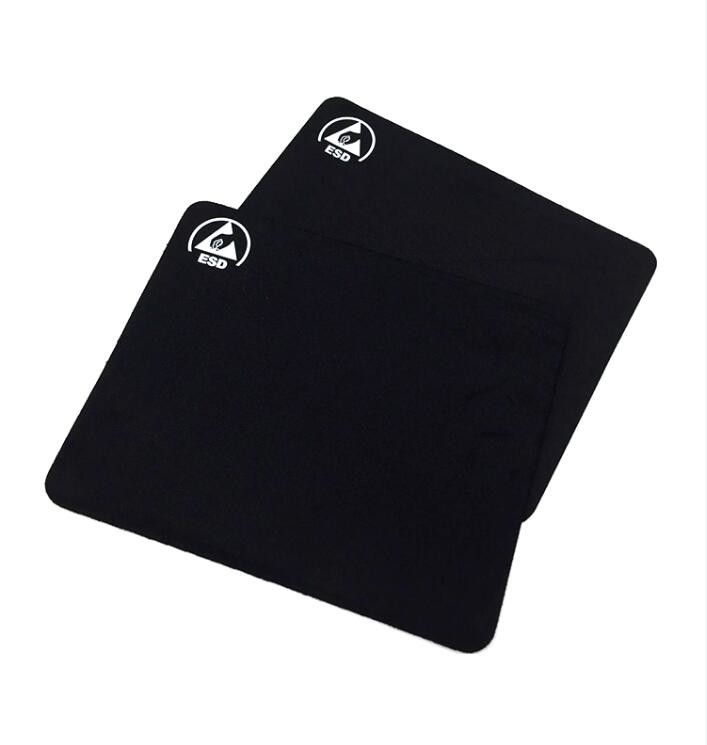 Black Esd Products Mouse Pad Anti Static Fabric Material 220 * 180mm