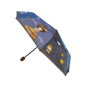 China Digital Printing Manual Open pongee Wood Handle Umbrella wholesale