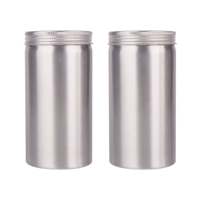 Food Safe 10ml To 300ml Aluminum Canisters Cylinder Coffee Bean Tea Jar Packaging