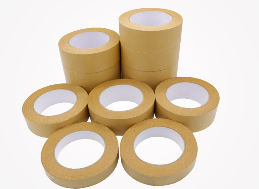 Water Free Kraft Paper Adhesive Tape Roll Strong Laminated Custom Printed