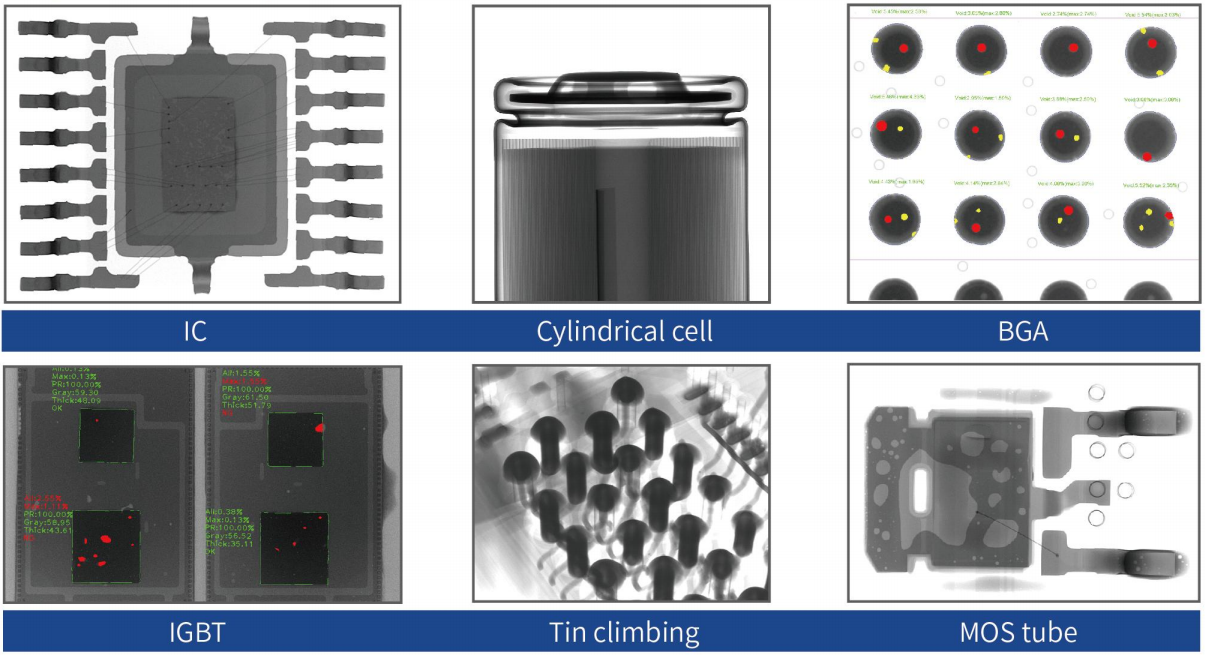 Sample inspection image from Unicomp X-ray AX9100max