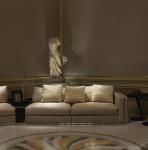 Sumptuous Italian Luxury Sofa Set Tufted Button Synthetic Diamond Leather
