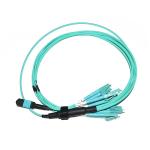 12 24 Cores Fanout MPO To LC Breakout Cable MPO Fanout Cable