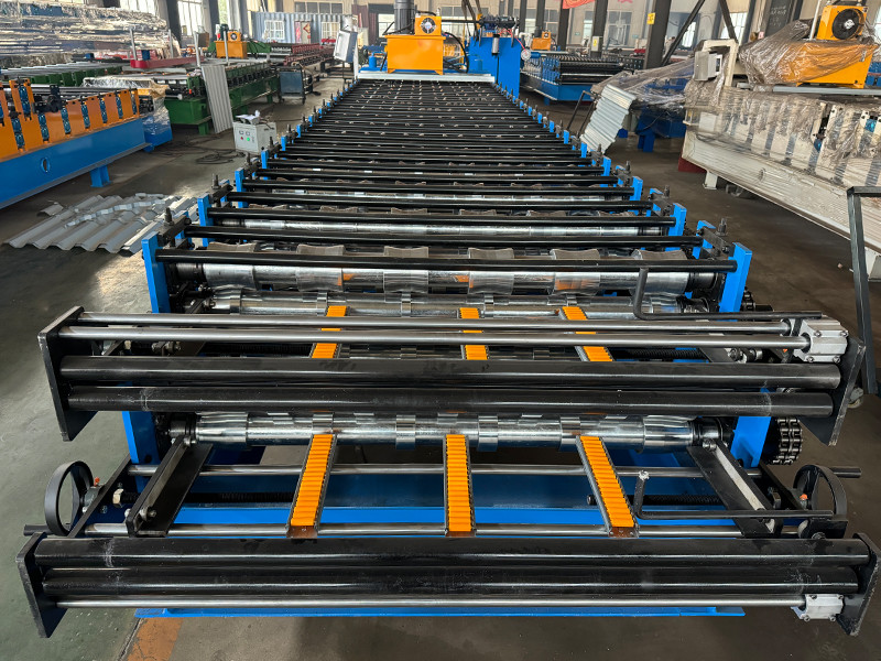 6 rib and 6 rib trapezoidal sheet double layer roll forming machine in America Double layer roll forming machine | double deck machine | 2 layer roll