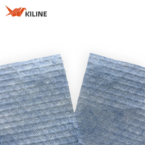 Wood Pulp PP Rolled Disposable Wiping Cloth Blue Color Cleaning Towels
