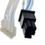 4 Position Custom Cable Assemblies Female Socket Wiring Harness Black Color