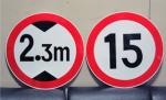 Galvanized Sheet Rectangle 3.0mm Traffic Warning Signs