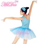 Floral Diagonal Neckline Tutu Dress Ballet Dance Competition Costumes Dress for