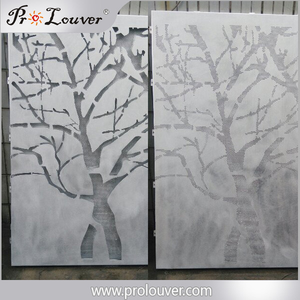 Tree picture perforated aluminum sheet, perforated metal sheet for facade