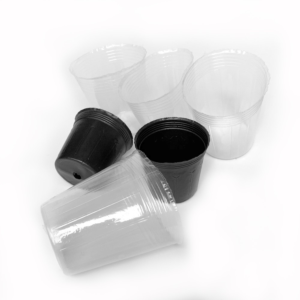 Plastic clear soft flower nursery pot