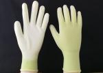 13 Gauge Polyurethane Coated Gloves Green Nylon Seamless Reusable Design