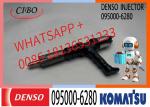 High Quality Diesel Engine Fuel Injector 095000-6280 / 6219-11-3100 For Komatsu