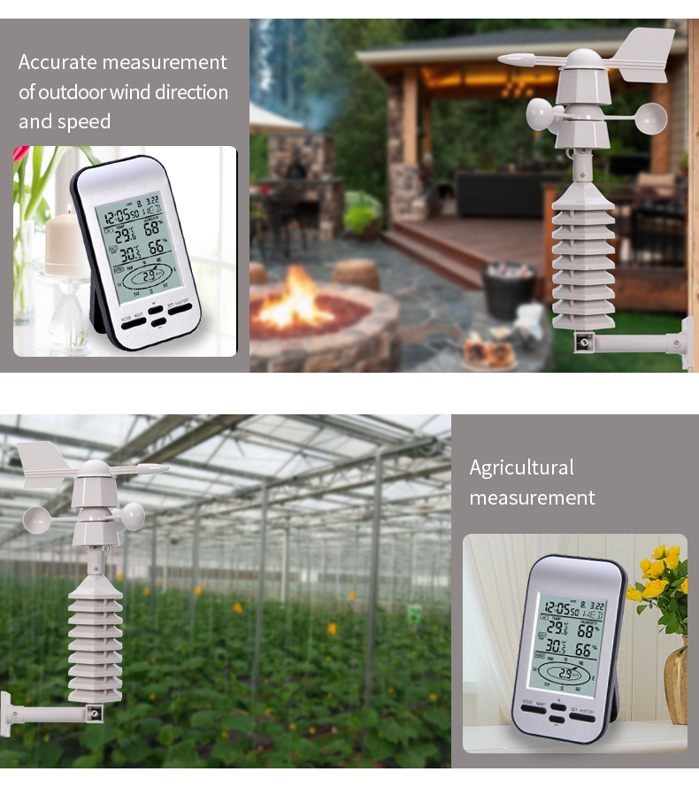 48s Data Update And Customized ODM Support Small Multi Function Weather Station For Outdoor