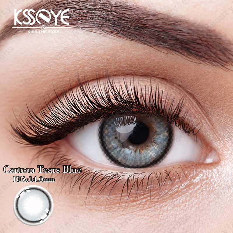 Eyes Natural Color Lens 2pcs Blue Beauty Contact Lenses Yearly For Cosmetic