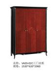 Luxury furniture of Wardrobe closet in Ebony glossy painting for 3 or 4 doors