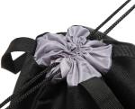 Eco Gift Sport Gym Black Custom Logo Nylon Drawstring Bag