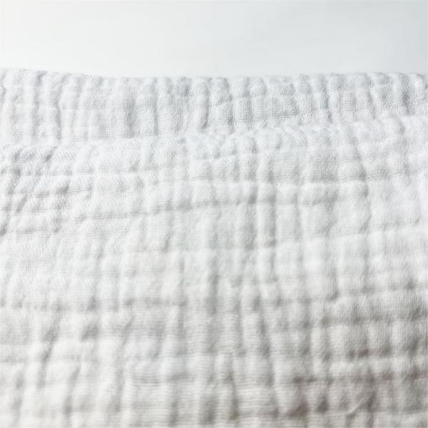 Factory Wholesale 100% Cotton Crep Style Fabric Double Layer Pure Color Soft Comfortable for Baby Boys' Dresses