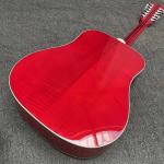 Custom 12 strings 41 inch Flamed Maple Neck Doves Dreadnought Acoustic Guitar