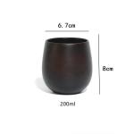 Belly Wooden Drinking Cups Customizable Engraved Logo Coffee Drinking Mugs