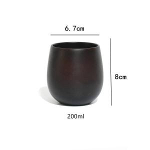 China Belly Wooden Drinking Cups Customizable Engraved Logo Coffee Drinking Mugs wholesale