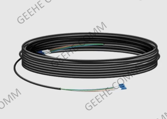 6 Fiber 50/125 OM3 Outdoor Preterminated Armored Cable Terminated With LC