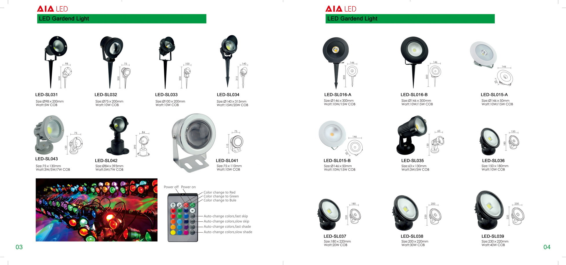 IP65 Outdoor adjustable garden lights &exterior IP65 spike spot light/ LED lawn light with spike for park