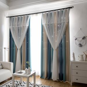 China Window Drapes 100% Polyester Curtain Fabric Blackout Elegant Window Curtains wholesale