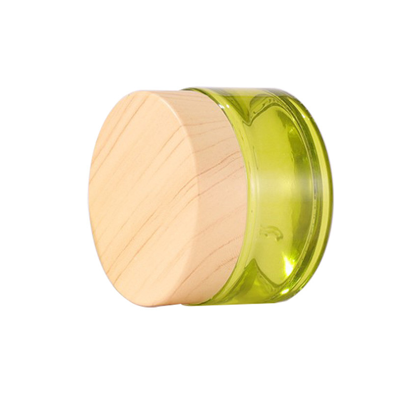 5ml 10ml 20ml 30ml 100ml Cosmetic Glass Jars Avocado Green Body Butter Packaging