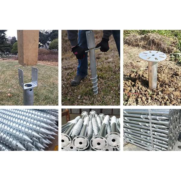 Helical Screw Piles Bolt Head Ground Anchor Spiral Ground Anchor Drill