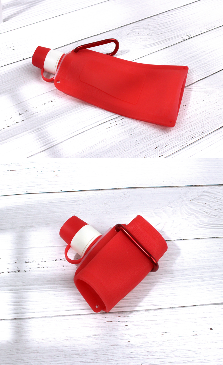 Eco Friendly 500ml Silicone Expandable Water Bottle