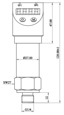 SMP5521 Piezoresistive Pressure Transmitter Intelligent Pressure Switch With Digital Display