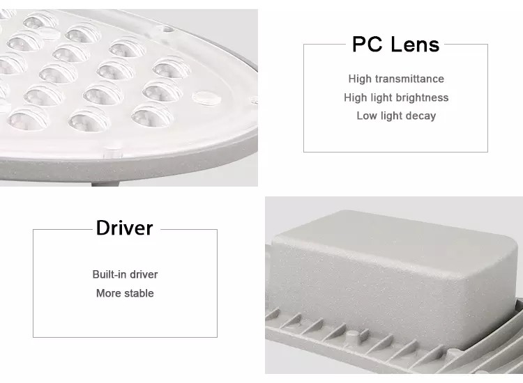 Outdoor 150w Outside Street Lights CE EMC ROHS Certification High Brightness